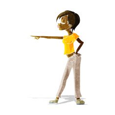 cartoon woman pointing N47
