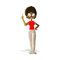 cartoon woman explaining her point N5