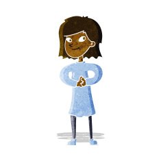 cartoon happy woman N59