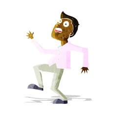 Cartoon Man Panicking N19