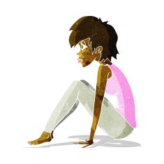 cartoon woman sitting N4