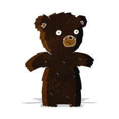 cute cartoon black bear N9