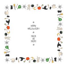 Vector beautiful frame Happy Halloween Trick or treat Illustration Background