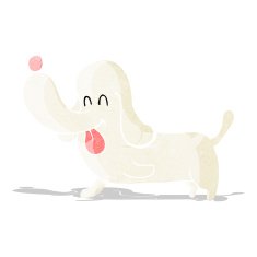cartoon happy dog N19