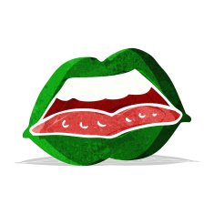 cartoon sexy halloween lips symbol N2