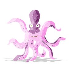 cartoon giant octopus N4