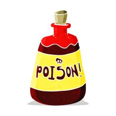cartoon bottle of poison N2