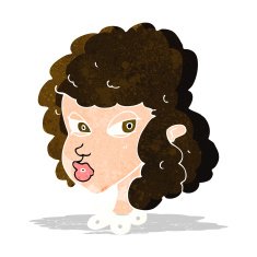 cartoon suspicious woman N5