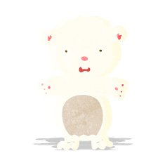 frightened polar bear cartoon