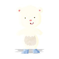 cartoon happy teddy bear in boots N3