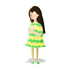 cartoon surprised girl N6