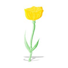 cartoon flower N168