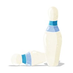 cartoon ten pin bowling skittles N2