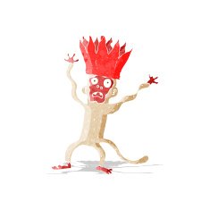 cartoon frightened monkey N2