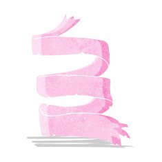 cartoon pink scroll