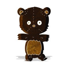cute cartoon black bear N14