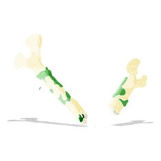gross broken bone cartoon N3