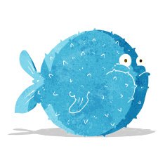 Cartoon Puffer Fish N13