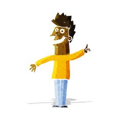 cartoon happy man N109