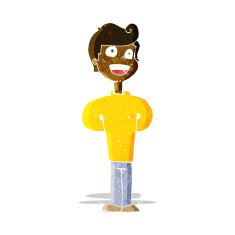 cartoon happy man N111