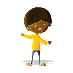 cartoon unhappy boy N12