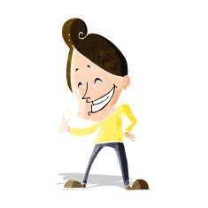 cartoon man snapping fingers N3
