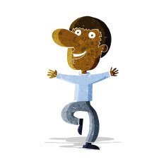 cartoon happy man N112