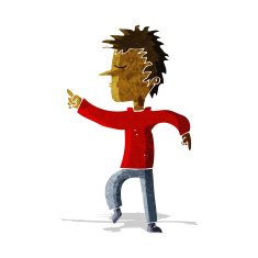 Cartoon Man Pointing N58