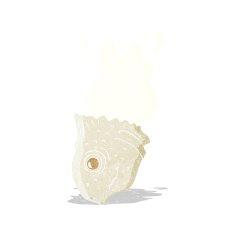 cartoon old fish head