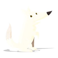cartoon wolf cub N4