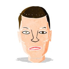 cartoon serious male face N3