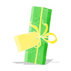 cartoon christmas present N31