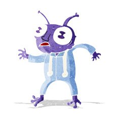 cartoon alien spaceman N9