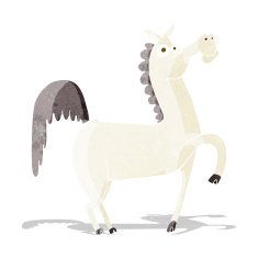 Funny cartoon horse N5