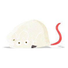 cartoon white mouse N18
