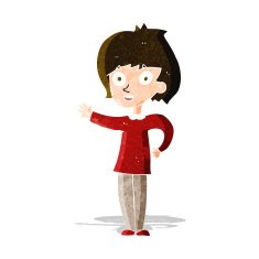 cartoon happy woman N62
