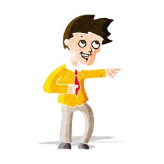 cartoon funny office man pointing N3