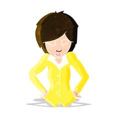 cartoon woman with hands on hips N42