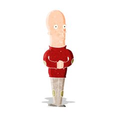 cartoon funny bald man N3