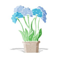 cartoon flowers in pot N5