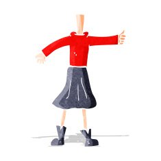 cartoon female body (add photos or mix and match cartoons) N48