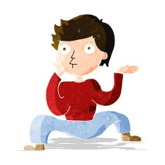cartoon boy doing crazy dance N3