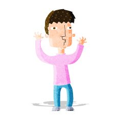 Cartoon Anxious Man N8
