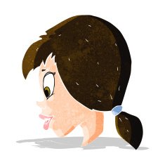 cartoon pretty female face N18