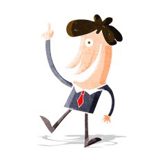 cartoon man with idea N68
