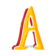 cartoon letter a N8