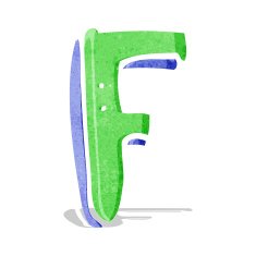 Cartoon Letter F N8