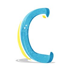 Cartoon Letter C N8