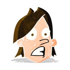 cartoon frightened face N4