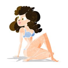 cartoon sexy woman in underwear N4